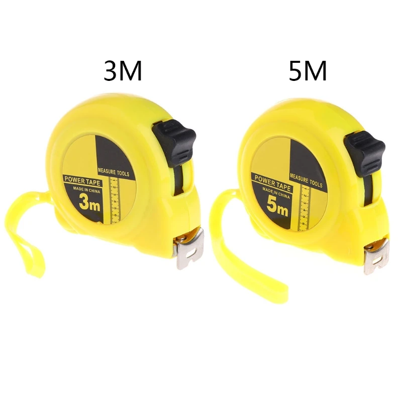 

OOTDTY 3m 5m Retractable Stainless Steel Tape Measure Ruler Measuring Metric Tape Rule