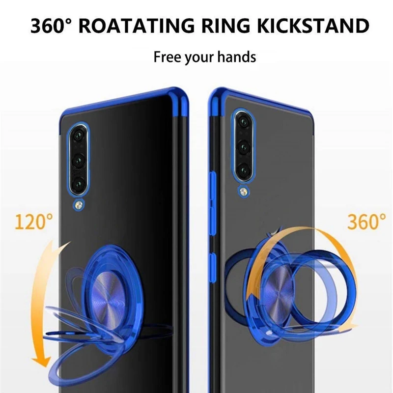 Чехол для Huawei P20 lite Pro Nova 3 4 металлический кольцевой держатель магнитный