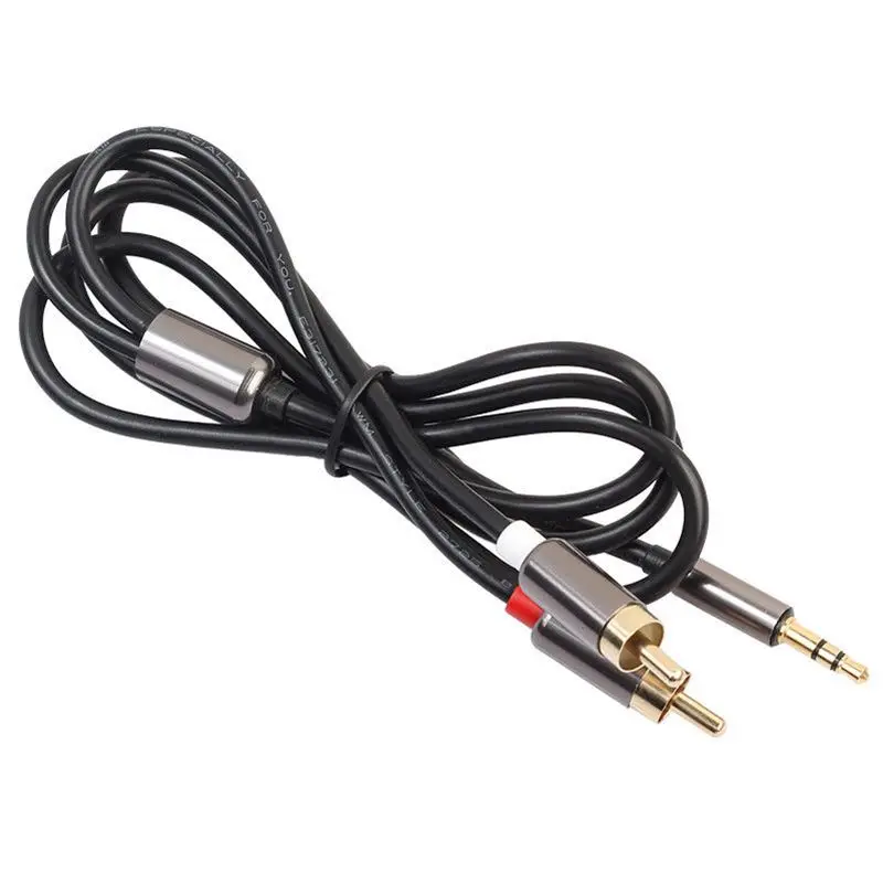 ABHU 1M 3 5 мм штекер Джек 2 RCA Мужской AUX аналоговый стерео аудио кабель адаптер Шнур