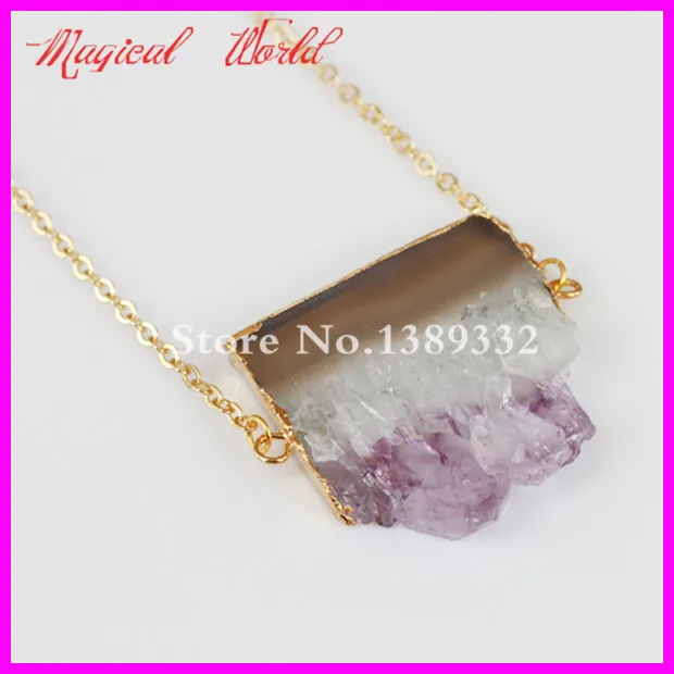 1 шт. кулон из природного Druzy камня Кристальный кварцевый дружий геод Drusy