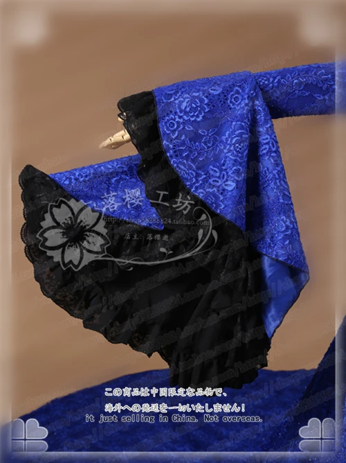 Len Vocaloid Cosplay Blue Rose LEN Косплей Костюм 3P len blue rose Платье Великолепное платье на