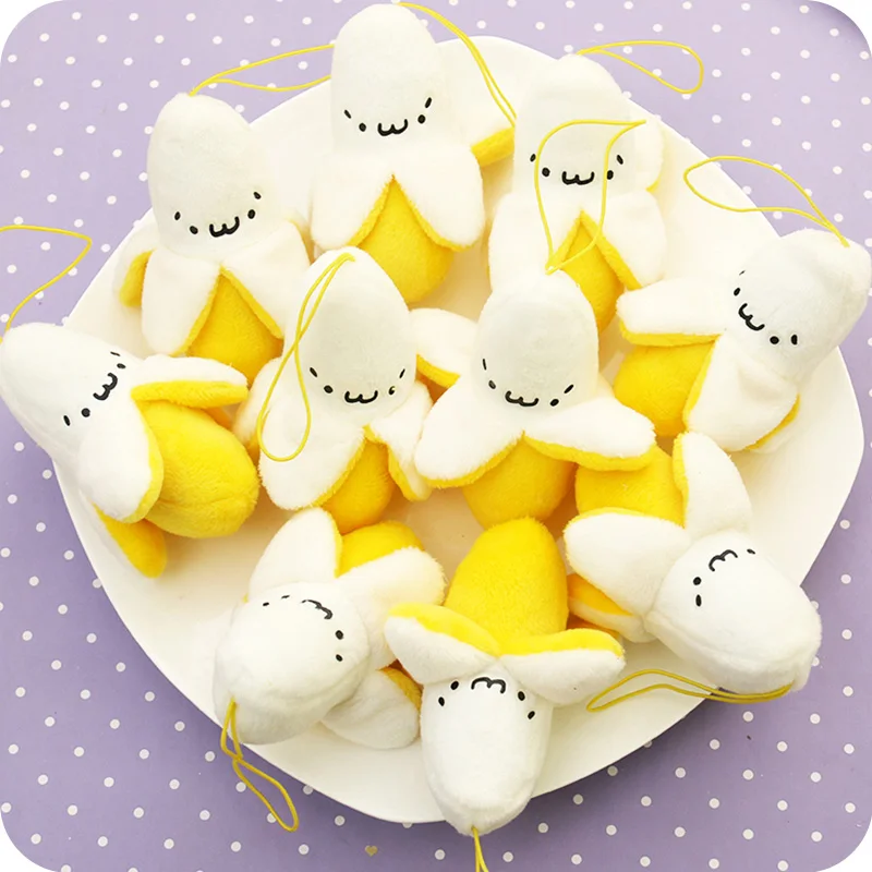 5 см/7 см Kawaii банан плюшевые животные куклы игрушки небольшой размер подвесные