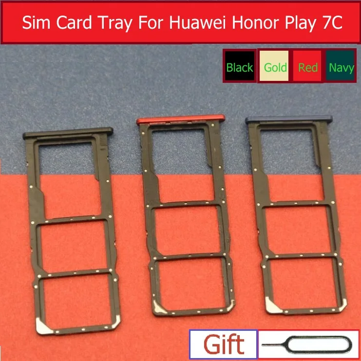 Подлинная SIM-карта и лоток для карты памяти Huawei Honor Play 7C LND-AL30 AL40 Sim Micro Sd карта