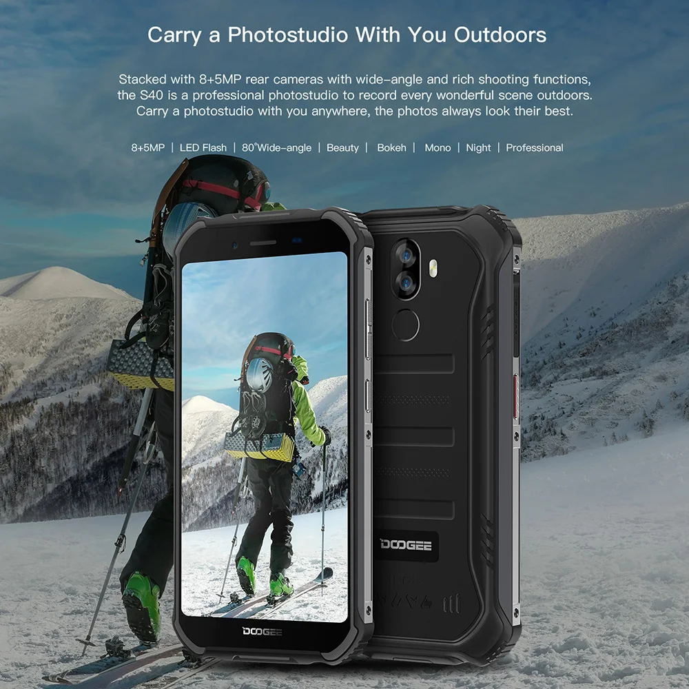 DOOGEE S40 смартфон с 5 5-дюймовым дисплеем четырёхъядерным процессором MT6739 ОЗУ 2 Гб