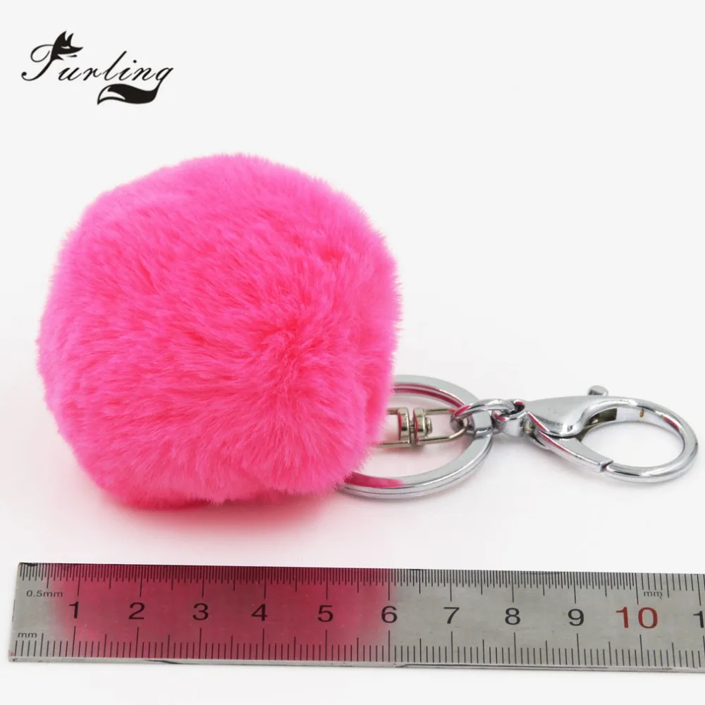 Мех животных Линь DIY 1 шт. 6 см искусственного кролика pom мяч брелок | Украшения и
