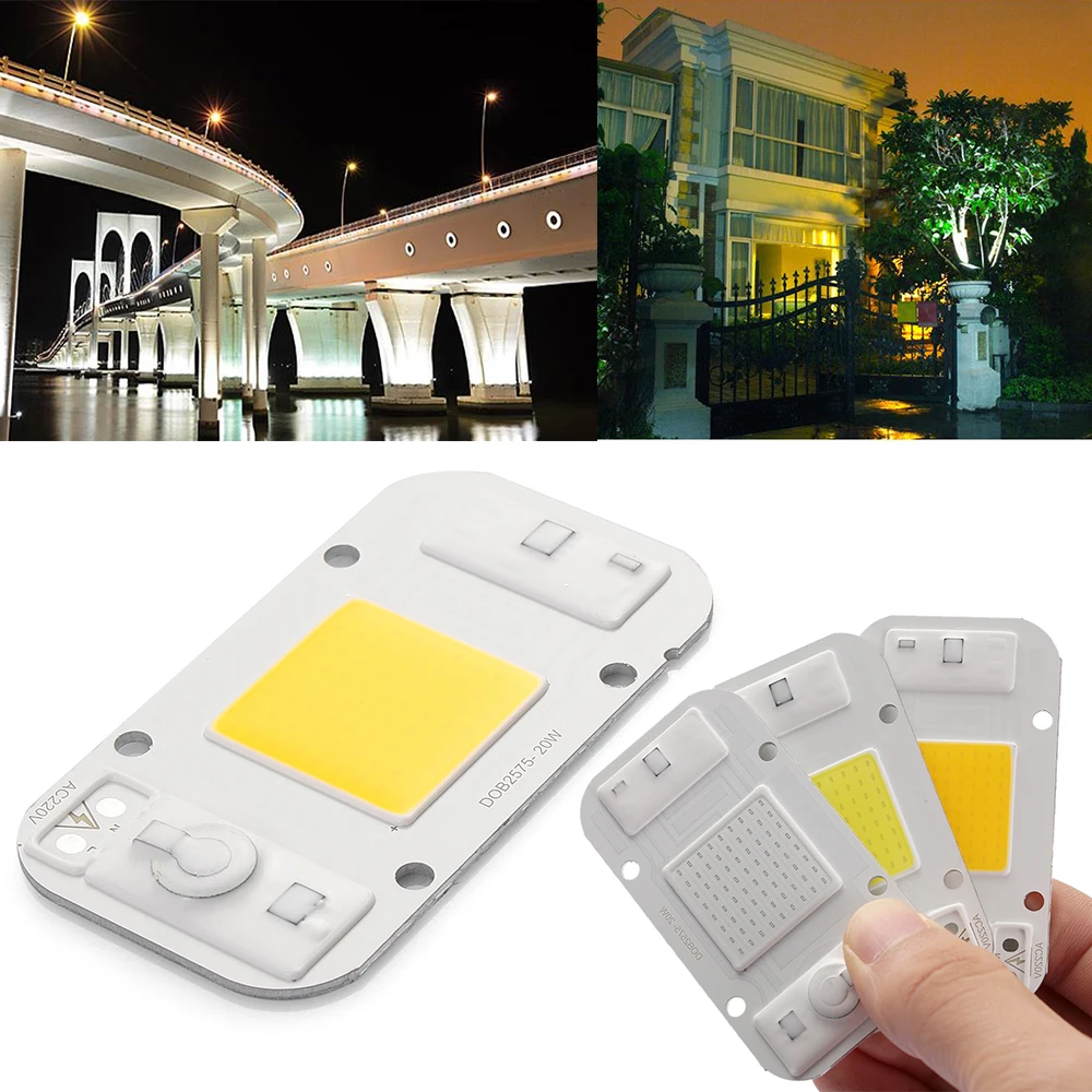 COB SMD прожектор AC 220 В DOB чип для светодиодной лампы Smart IC Beans 20 Вт 30 50