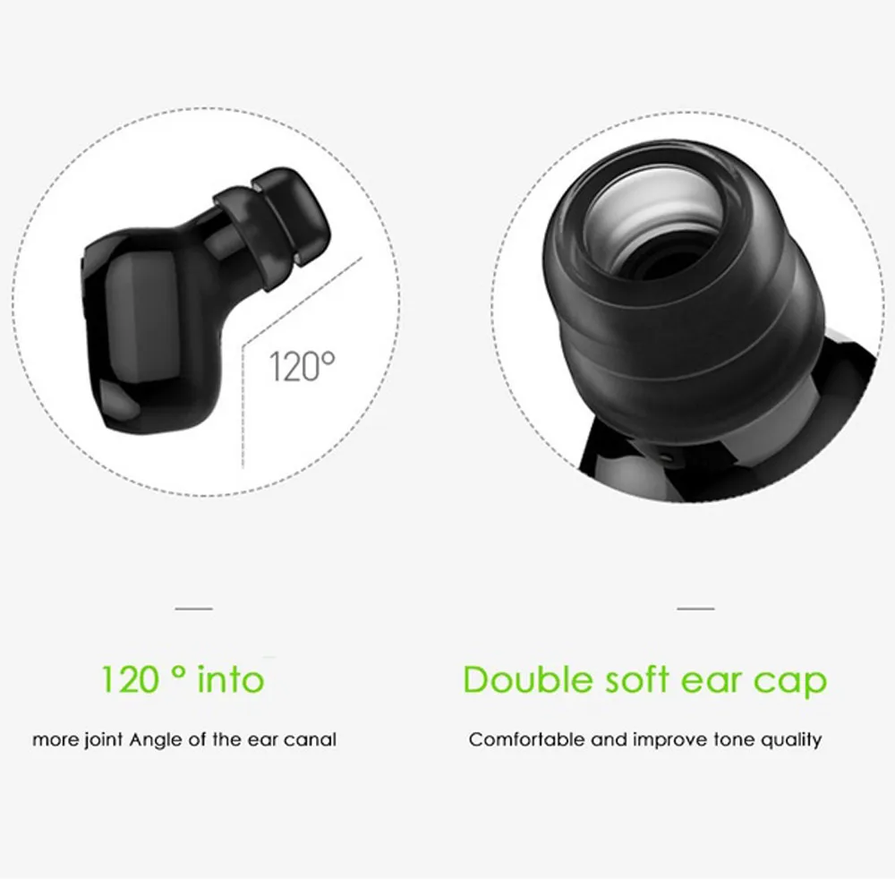 Миниатюрные наушники вкладыши Bluetooth Беспроводные стереонаушники с басами