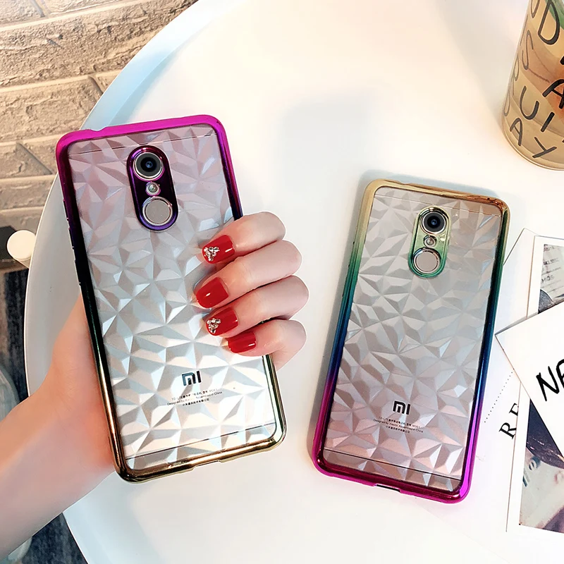 Для Xiaomi mi 8 A1 A2 Lite красный Примечание 5 плюс 6 6A Pro S2 4X 4A покрытие градиент прозрачные