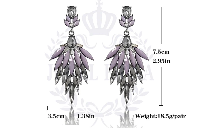 Женские акриловые серьги с кристаллами VEYO длинные элегантные модные