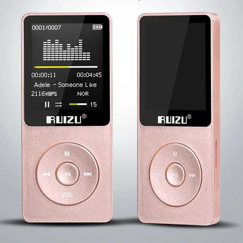 Оригинальный MP3 плеер ruizu x02 8 ГБ/16 ГБ с 1 дюймовым экраном мини музыкальный может