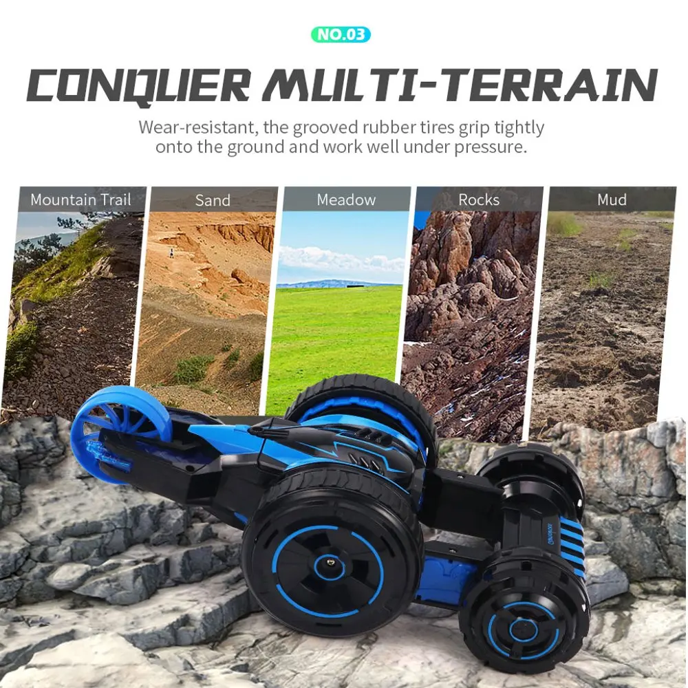 JJRC Q49 ACRO 2,4G 6CH двухсторонний трюк rc автомобиль 360 градусов вращения внедорожник W светодиодный свет