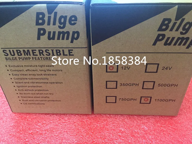 Высококачественный семейный откачивающий насос 24 В правило 1100 gph переключатель