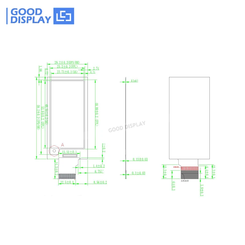

2.13Inch 212x104 Flexible Partial Refresh E-Paper Module Board Eink Display