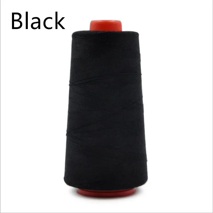 Black 3000 Ярд многоцветная нить для шитья, Полиэстеровая ручная нить для вышивания, прочная нить 40 s/2 для ручной швейной машины, аксессуары для шитья - Цвет: Black