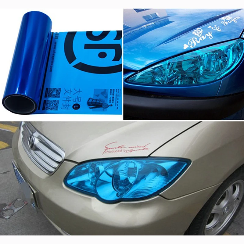30cm*100cm Shiny Chameleon Carbon Film for Headlights Taillights Transparent Lights Turned Change Color Car Sticker Decorat | Автомобили и