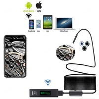 wifi endoscope camera hd 1200p 1 10m soft wire ip68 waterproof snake tube inspection android ios wireless borescope camera