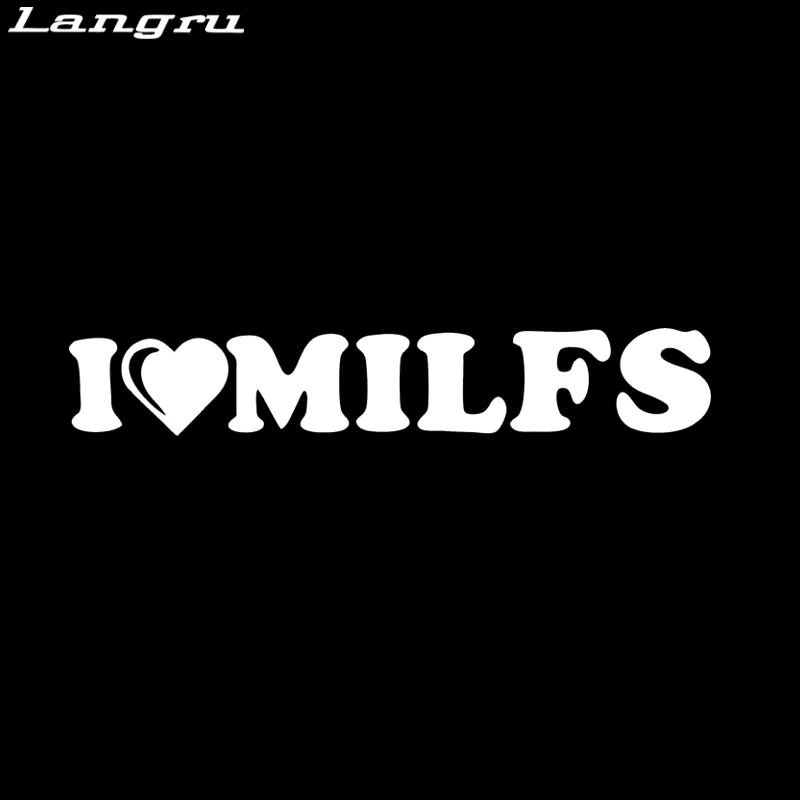 Langru I Love Milfs турбо наклейка забавная виниловая Автомобильная евро гонок Наклейка