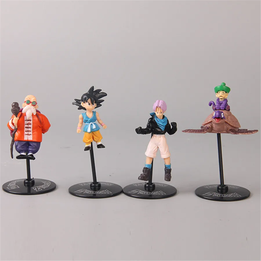 9 см X 3 Dragon Ball Z Mini Goku Bike Krillin vegeta gohan фигурка мальчиков Игрушка ПВХ Модель Аниме