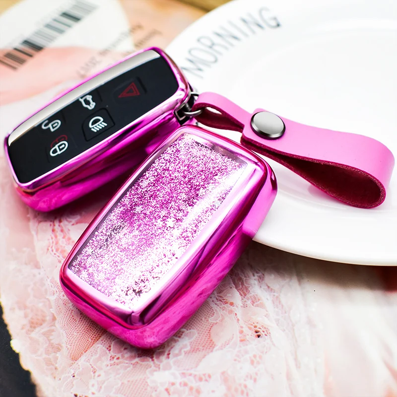 ТПУ звездной пески ключа автомобиля чехол Крышка для Land Rover A9 Range Sport/Evoque Freelander 2