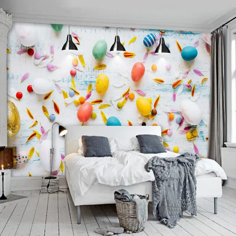 Modern multicolored balloons Wallpaper for Walls 3d Wall Paper Background Painting Mural Wallpapers Home Improvement Decorate |