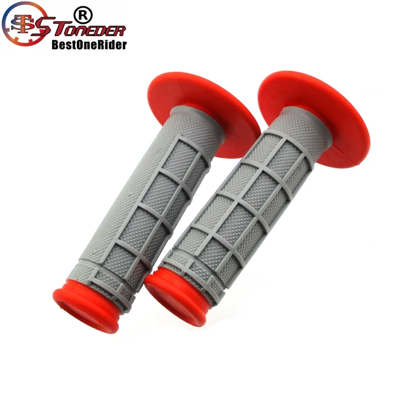Серые красные ручки для CRF50 XR50 SSR YCF IMR Atomik Thumpstar RMZ450 DR DRZ Kawasaki KX125 KX250 KX250F KX450F KLR|Ручки