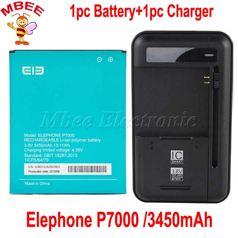 1 лот = шт. Универсальное зарядное устройство + батарея Elephone P7000 3450 мАч