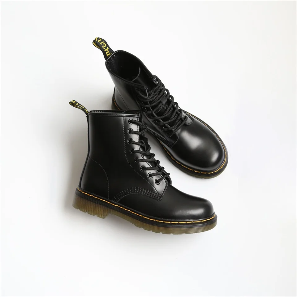 Лидер продаж женские Ботинки Martin сезон весна-осень модная обувь на шнуровке с