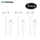 NYFundas 3 шт. usb кабель для передачи данных для iphone 4 4s ipod nano ipad 2 3 iphone4s 30pin 1 м Шнур usb кабель для зарядки
