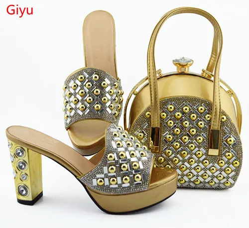 doershow hot D.green Matching Shoes and Bags Italian In Women Nigerian Party Bag Sets Set !KO1-2 | Обувь