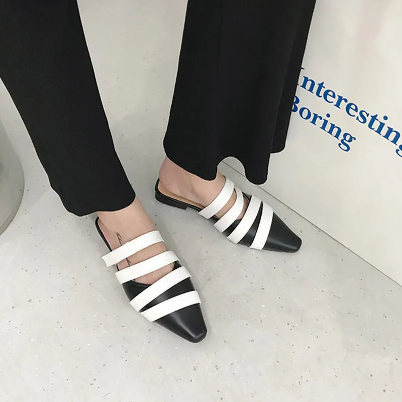 Boussac/разноцветные босоножки с узкими ремешками женские сандалии на плоской