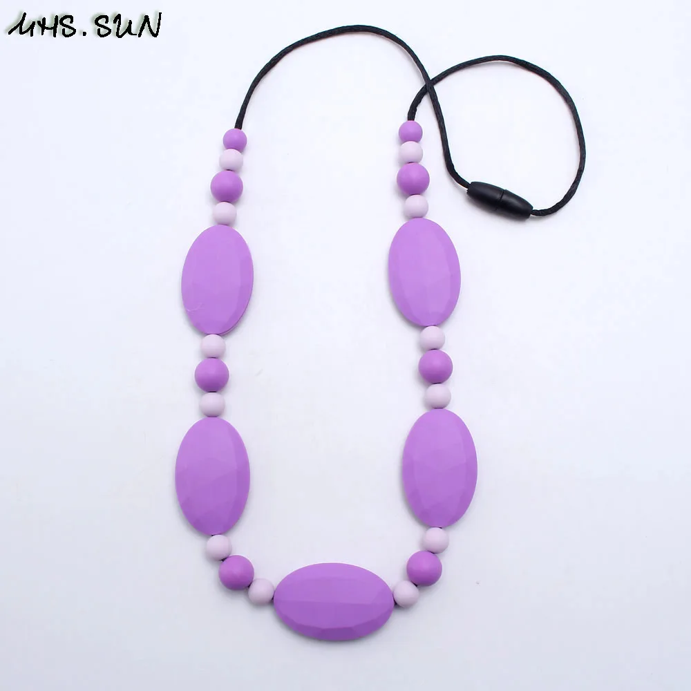 Ожерелье MHS.SUN Mommy Baby с силиконовыми бусинами модная Геометрическая веревочная