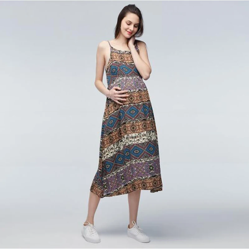 

New Natural Color Maternity Pregnancy Clothes Dresses Summer Pregnancy Photography Casual Dress For Pregnant Women X025