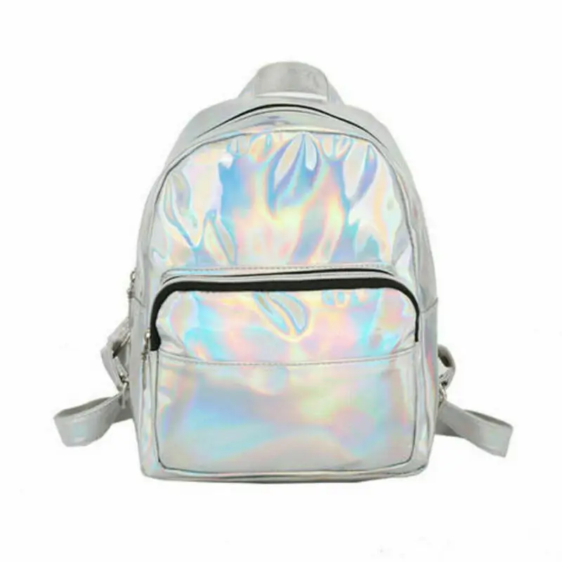 Новинка 2019 Женский мини-рюкзак дорожные сумки серебристый лазерный рюкзак