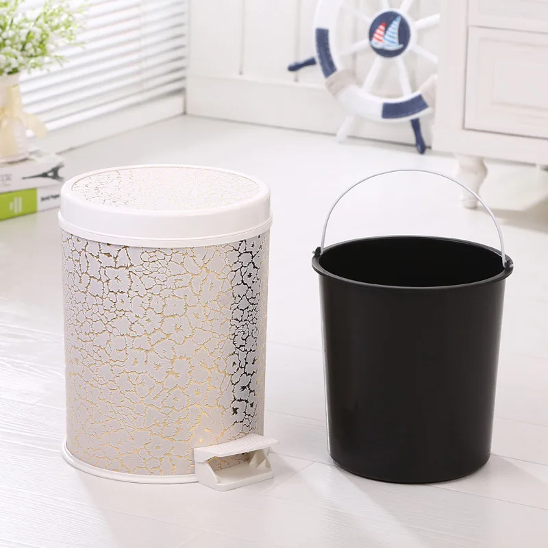 Европейский бытовой мусорный бак для педалей креативный пластиковый бак|plastic trash