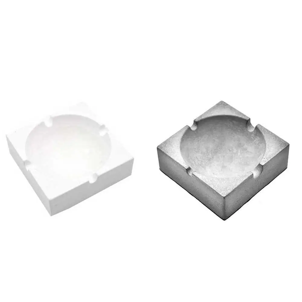 Square A Горячая многоугольная силиконовая формы для искусства пепельница цемент бетонная пепельница террасированная пластина для хранения гипсовый клей смола цветочный горшок силиконовая форма - Цвет: Square A