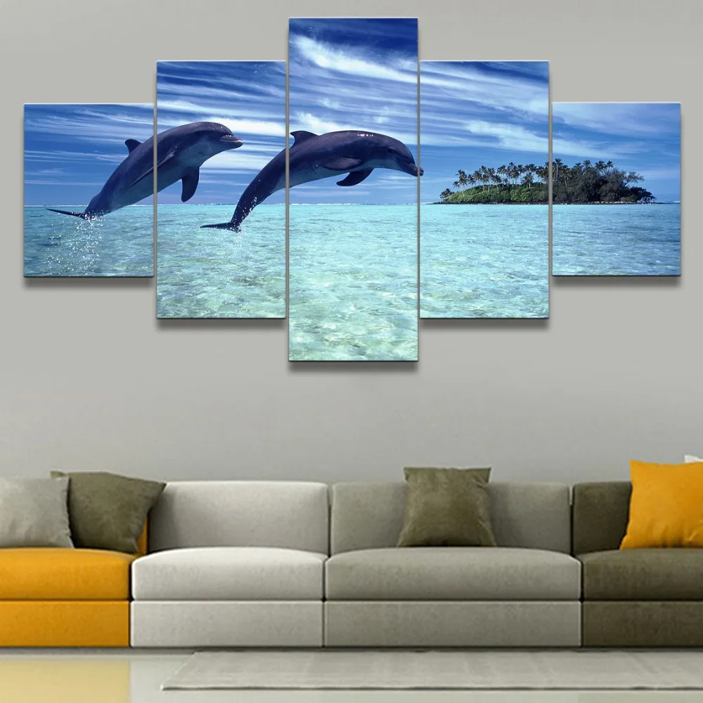 Стены Книги по искусству холст HD печать плакатов Гостиная Home Decor 5 шт. Красивый
