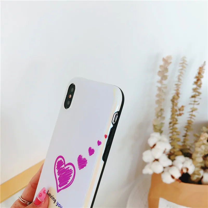 Kisstop Colorful Marble Phone Case For iPhone 7 8 Soft IMD Image X XS Max XR 6 6s Plus |