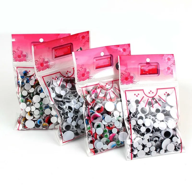 300 шт. маленькие красочные наклейки с черными глазами для кукол плюшевая чашка