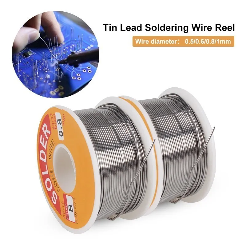 

0.5/0.6/0.8/1mm Solder Wire 63/37 Rosin Core Tin Lead Soldering Welding Iron Wire Reel Flux 2.0%