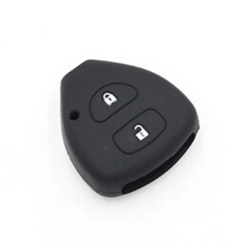 2 key Black Автомобильный Стайлинг ключ чехол для пластиковая пилочка для ногтей RAV4 Yaris Хайлендер лэнд крузер PRADO Vios Vitz REIZ COROLLA Prius Crown Previa - Название цвета: 2 key Black