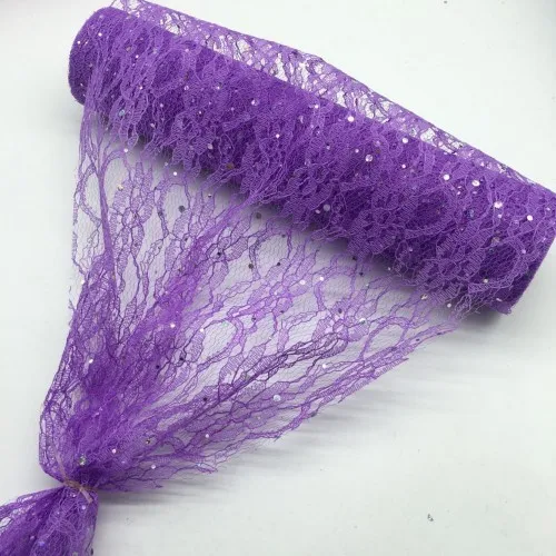 Purple 9,2 м блестящая ткань с пайетками, тюль, рулон 10 ярдов 30 см, катушка, пачка, свадебная отделка органзы, лазер, сделай сам, для рукоделия, для дня рождения, вечеринок - Цвет: Purple
