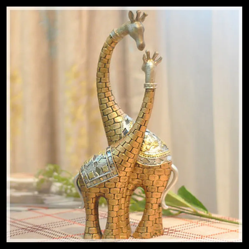 Жираф украшения Европейский Стиль смолы аксессуары для дома ретро фигурка