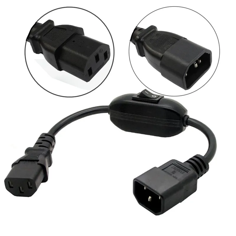 0 3 м короткие C14 C13 расширение Мощность шнур IEC 320 женский мужской 10A с