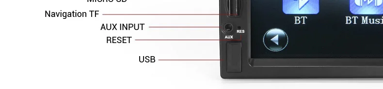2 din Автомобильный мультимедийный плеер GPS навигация Bluetooth Радио AUX mp3 MP4 MP5 стерео аудио Авто электронная Авторадио 2din без DVD