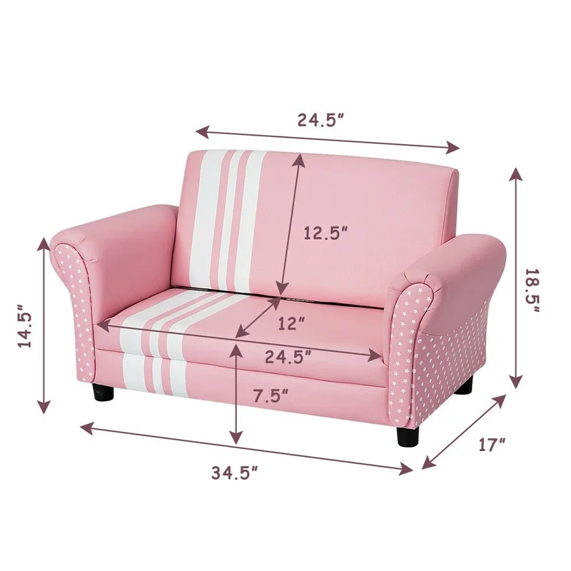 Складное детское кресло принцессы с сердечками диван высокое качество ПВХ кожа
