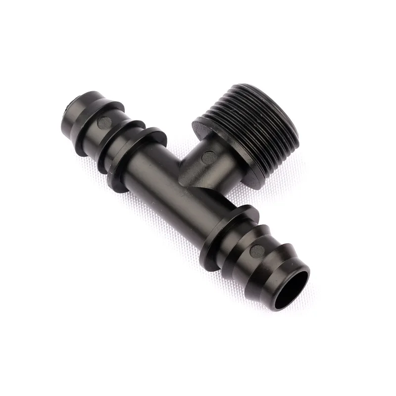 

6pcs Hi-Quality Durable 3/4 Inch -20 PE Pipe Male Threaded Tee Barbed Connector Agriculture Micro Irrigation Hose Male Connector