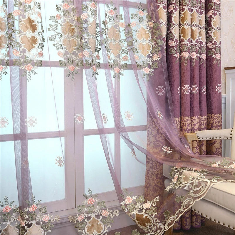 Высококачественные пользовательские европейские Роскошные затемняющие вышитые