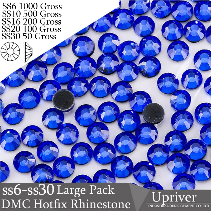 

Upriver Wholesale Large Pack Bulk Packing Machine Cut Shiny SS6 SS10 SS16 SS20 SS30 Sapphire Hotfix Rhinestones
