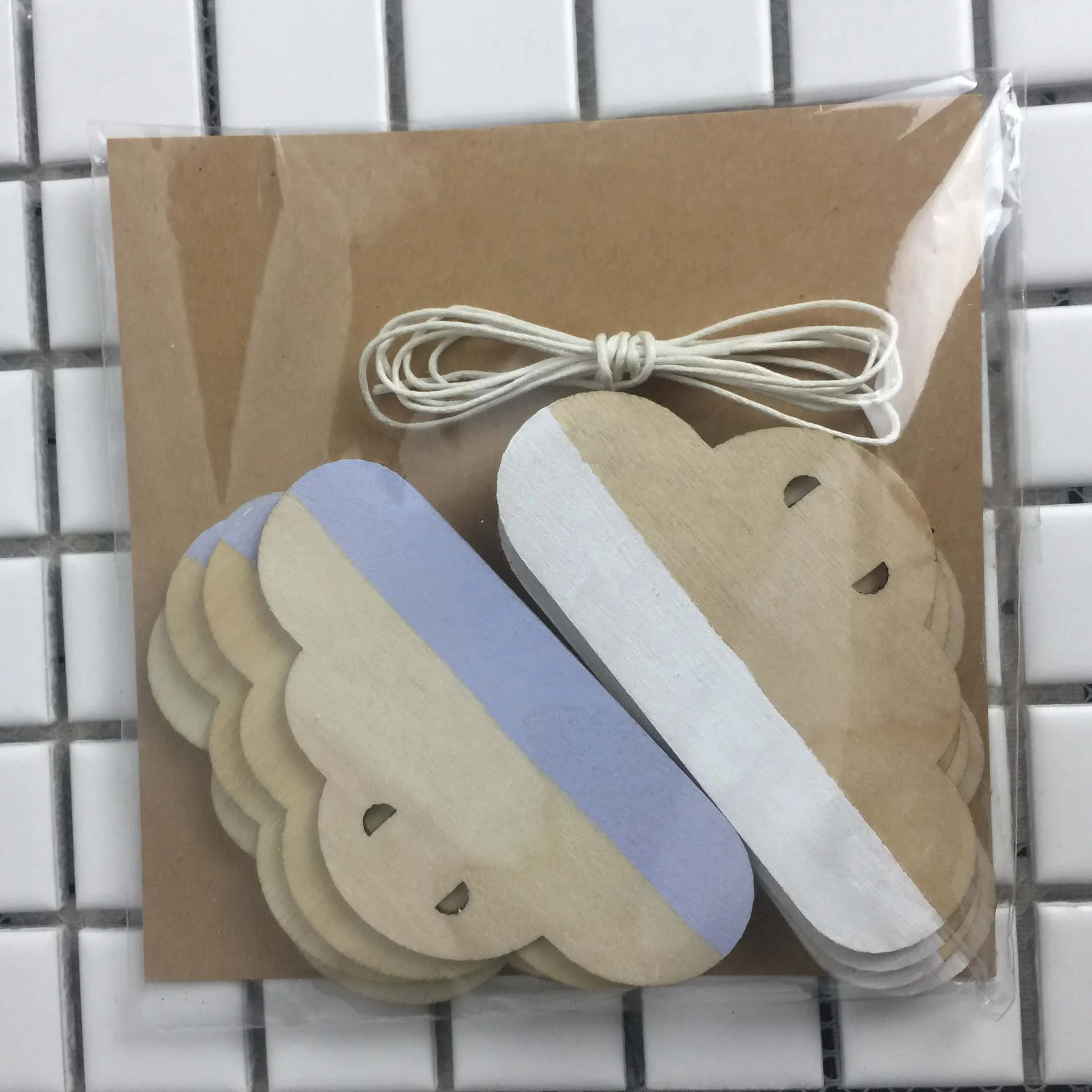 Blue White Clouds 10 шт./лот INS мороженое деревянная подвеска DIY подвесная занавеска детская комната украшение Деревянный баннер для вечеринки в честь Дня Рождения Настенный декор - Цвет: Blue White Clouds