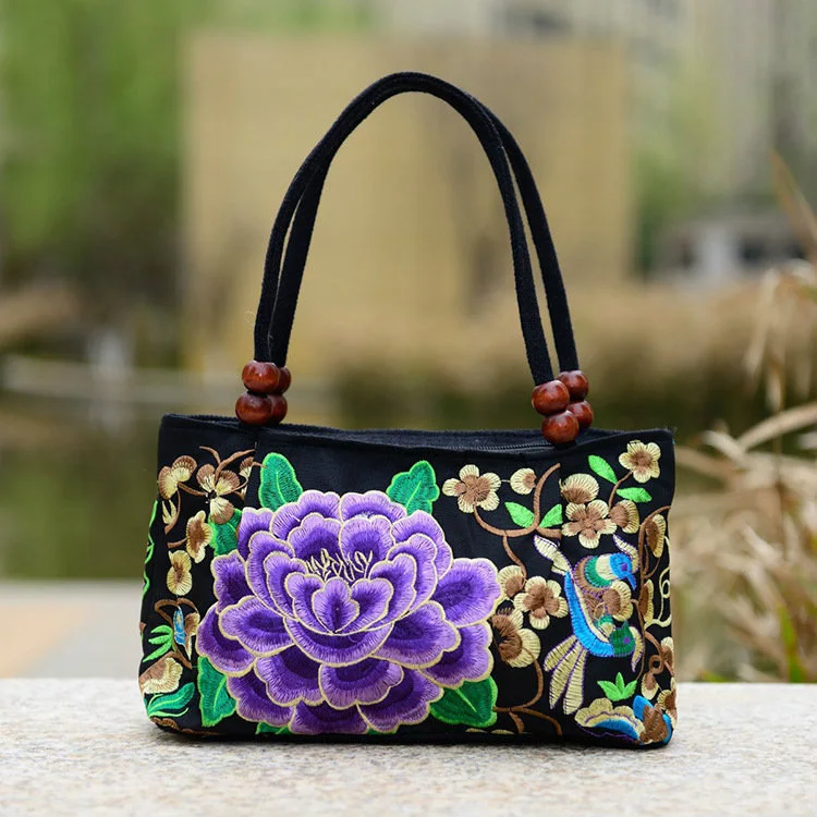 2017 New National Trend Small Canvas Embroidery Ethnic Shoulder Bag Women Handmade Flower Embroidered HandBag | Багаж и сумки